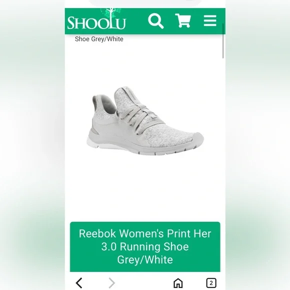 Reebok Shoes Reebok Womens Print Her Tennis Shoes Gray Size